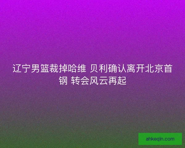 辽宁男篮裁掉哈维 贝利确认离开北京首钢 转会风云再起
